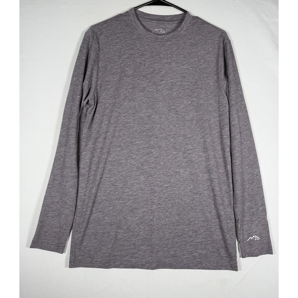 Merino Tech Superfine 100% Wool Base Layer Top Mens Medium Gray